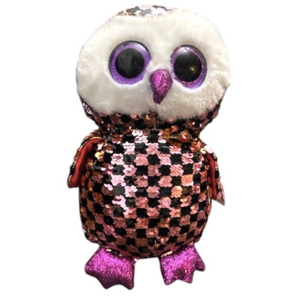 Ty Flippables Checks Owl Plush Limited Edition W/ Tag Stuffed Animal Toy‎ Kawaii